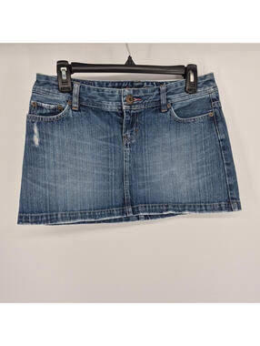 Vintage American Eagle Mini Skirt Womens 4 Pink Rhinestones Y2K